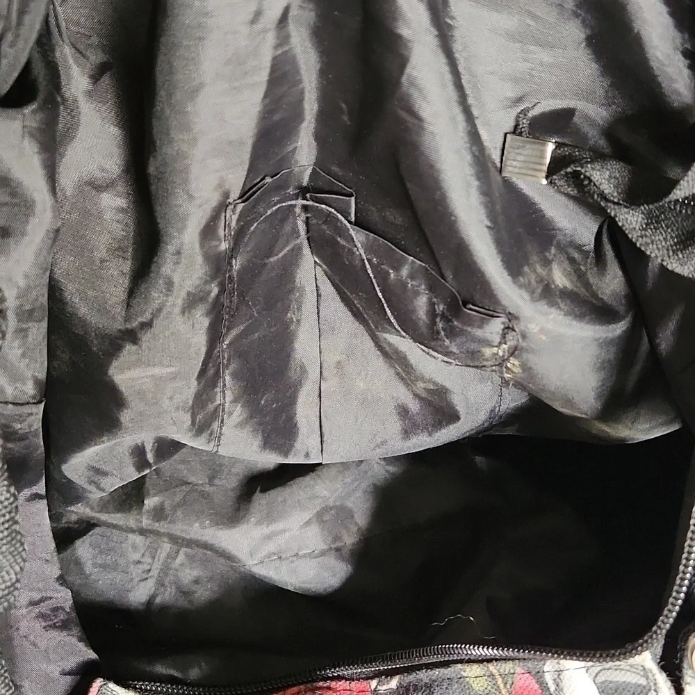 Skull and Roses Shoulder Tote Bag